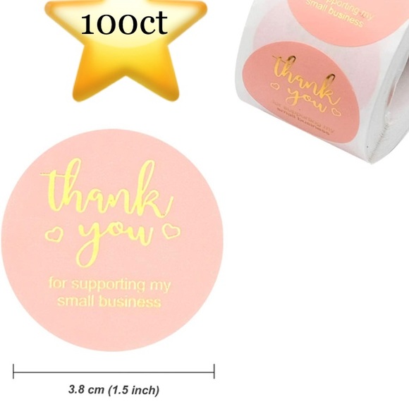 100 ~1.5โ Thank You Boutique Stickers ๐๐๐ 2 Rolls For $16 (Bundle & Save) - Picture 7 of 7